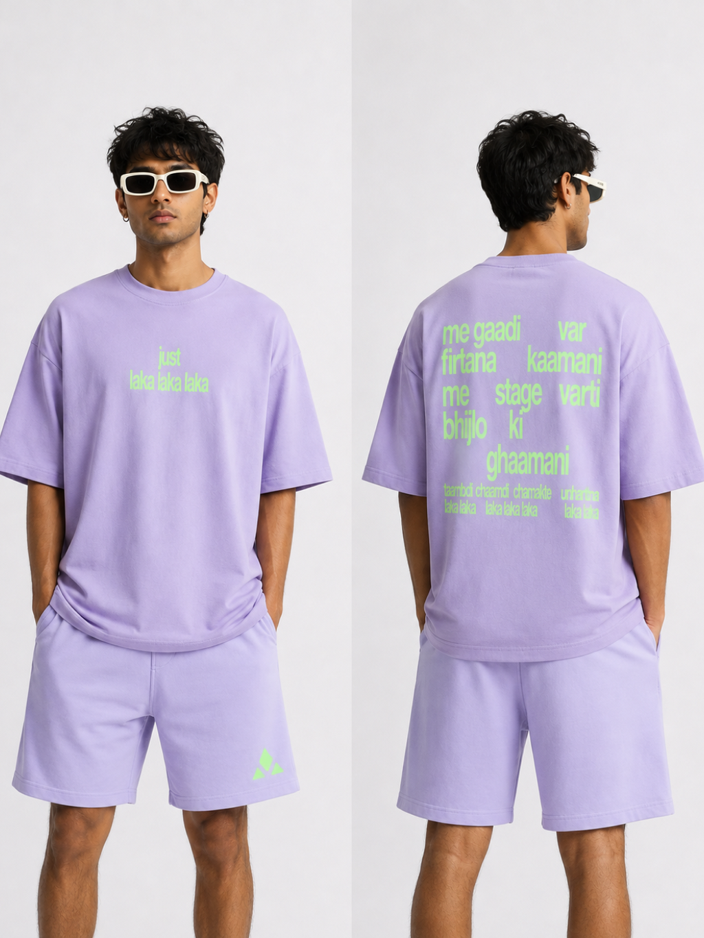 Just Laka Laka Lavender Unisex Oversized Tee