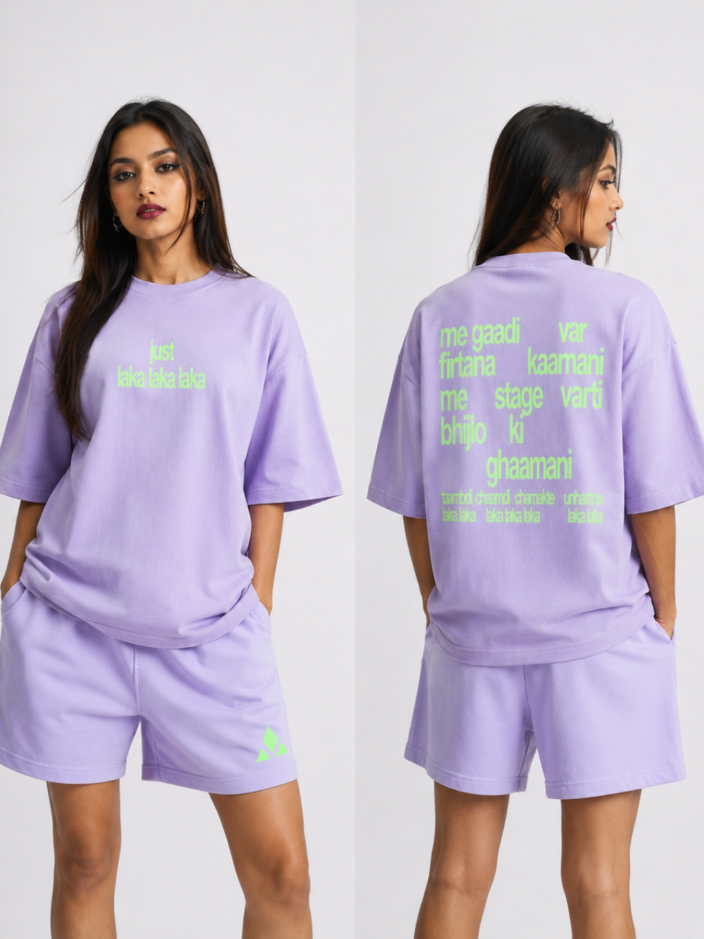 Just Laka Laka Lavender Unisex Oversized Tee
