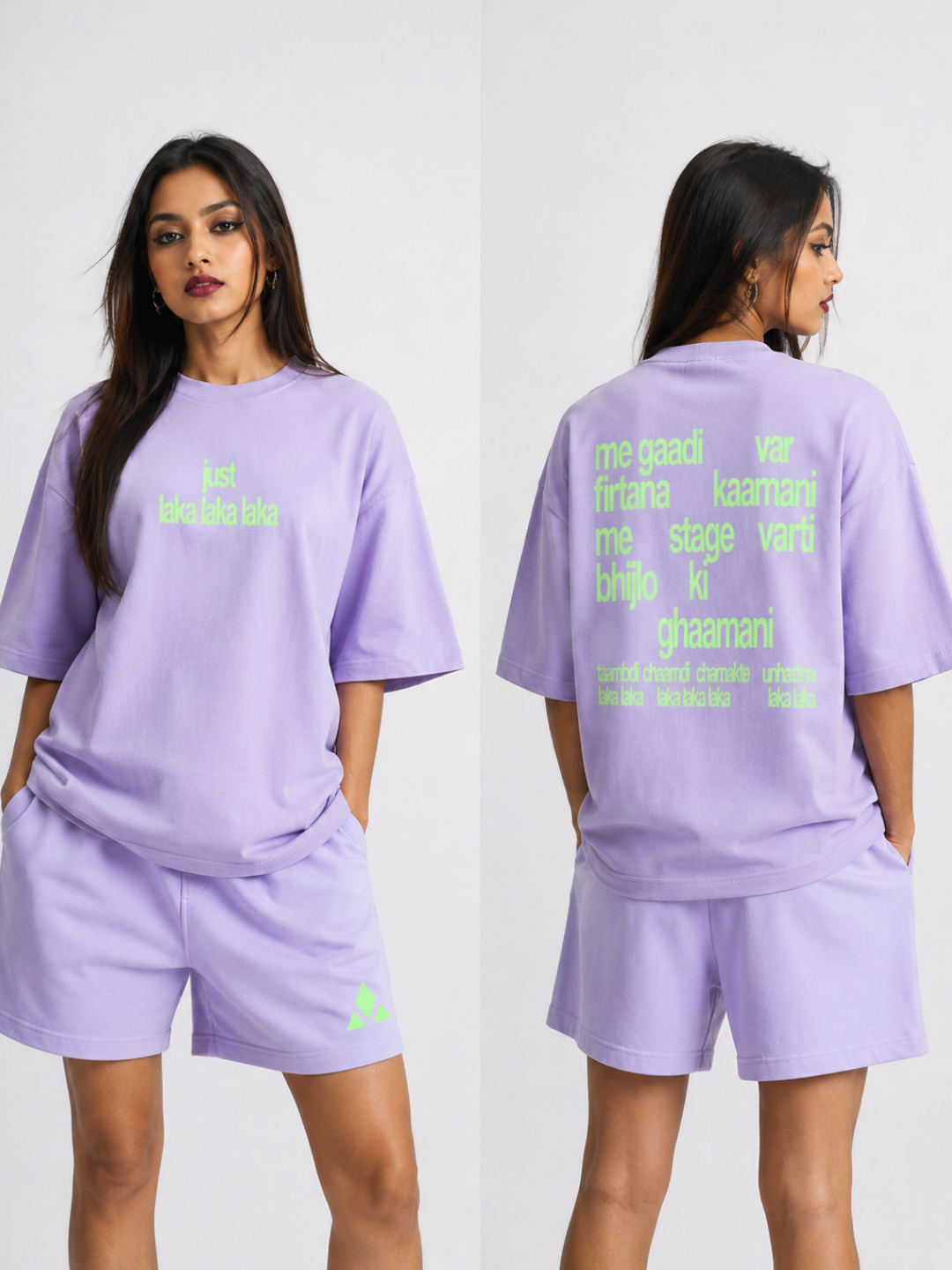Just Laka Laka Lavender Unisex Oversized Tee