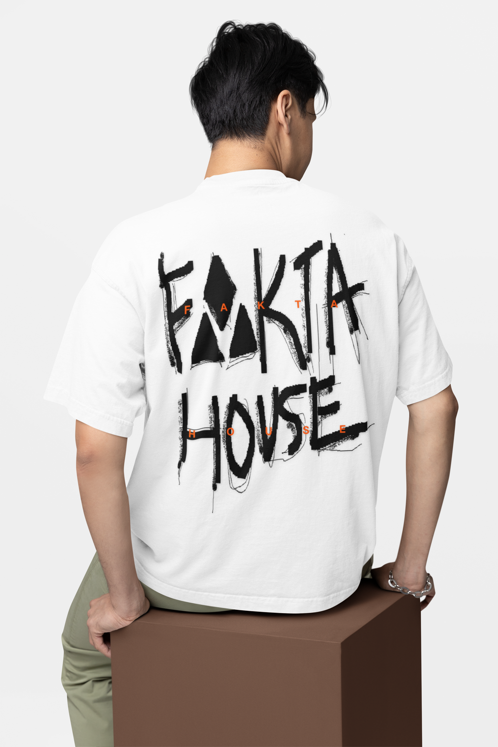 FAKTA HOUSE Unisex Oversized T-Shirt – White