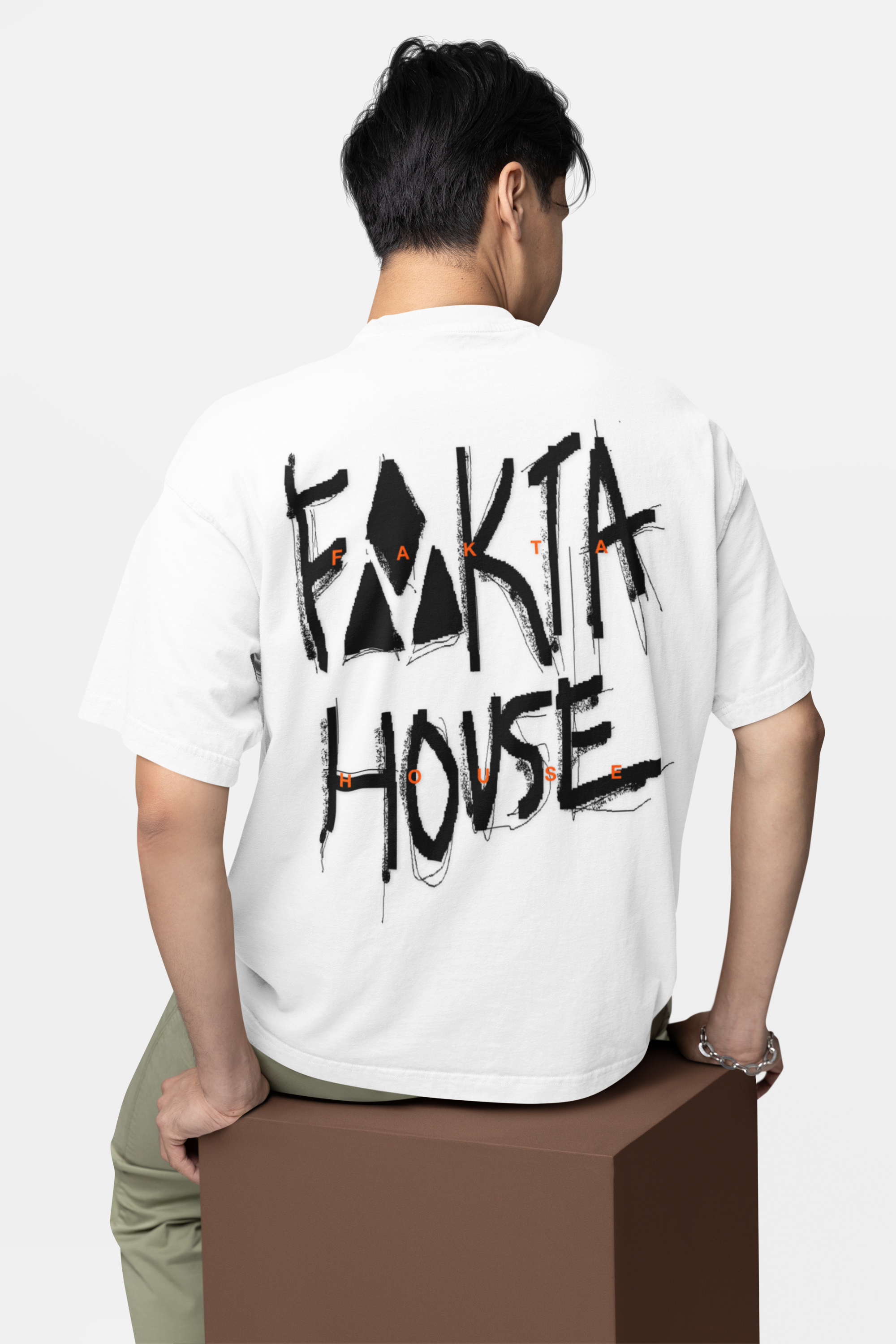 FAKTA HOUSE Unisex Oversized T-Shirt – White