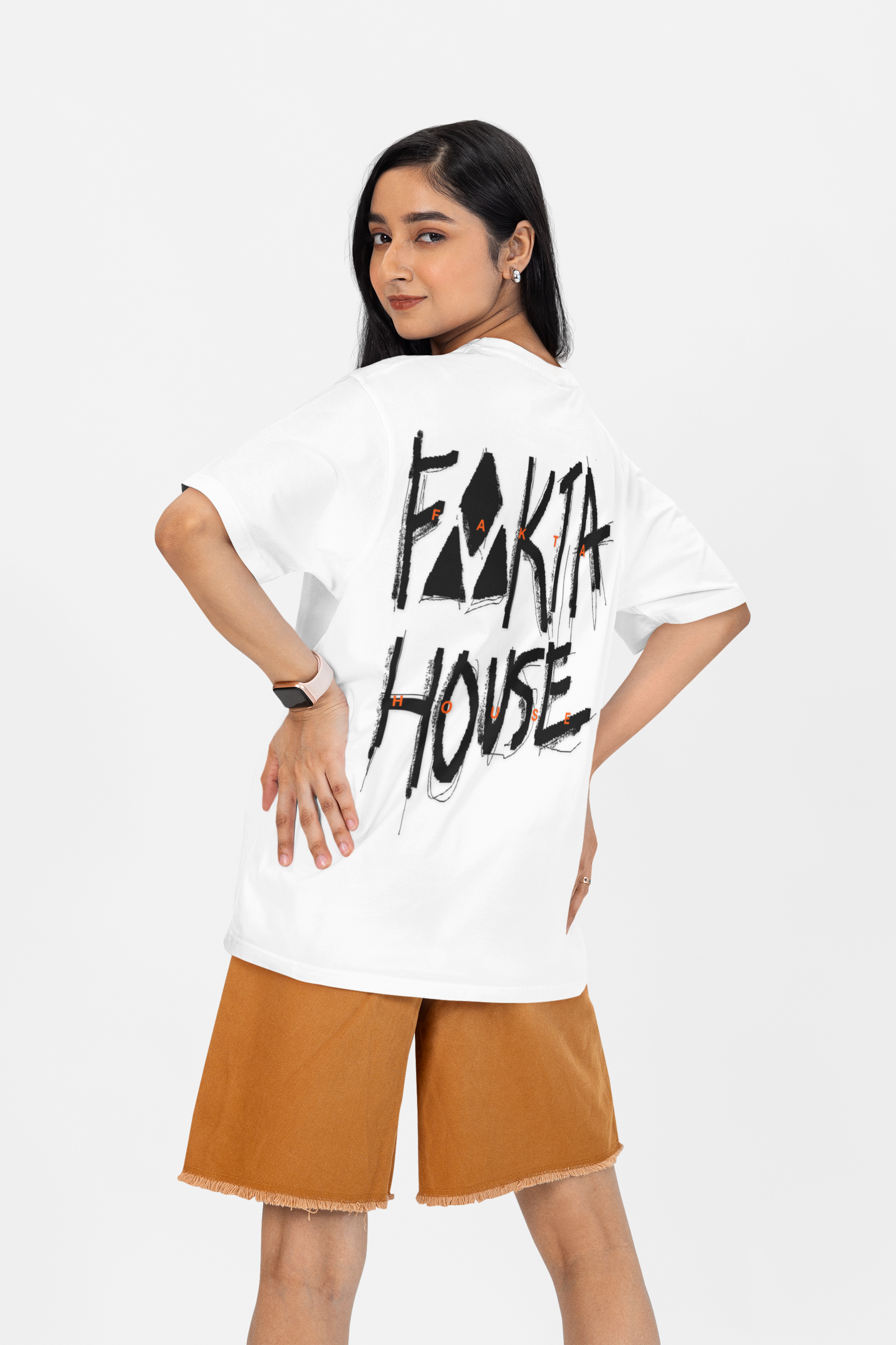 FAKTA HOUSE Unisex Oversized T-Shirt – White